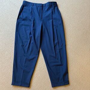 DKNY Women's Navy Pin-Striped Trousers